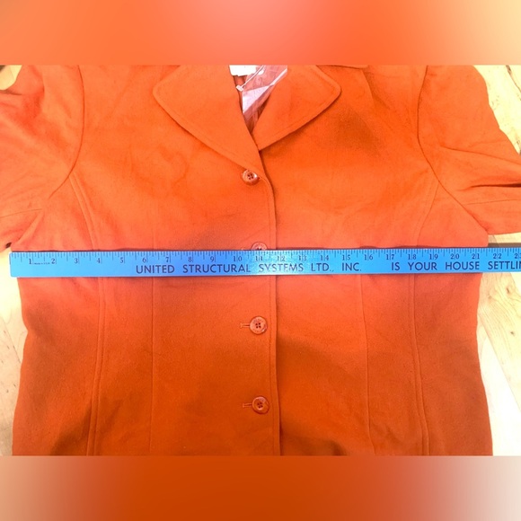 Louben Brand Cashmere Blend Women's Orange Blazer  Plus Size 16 NWT - Picture 11 of 12